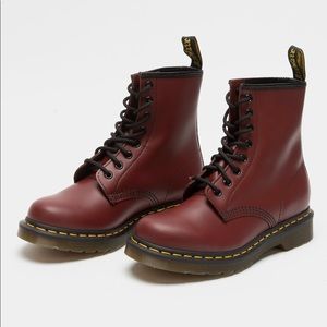 NEW Dr. Martens Pascal Combat Boot, Cherry Red, Size 10 US